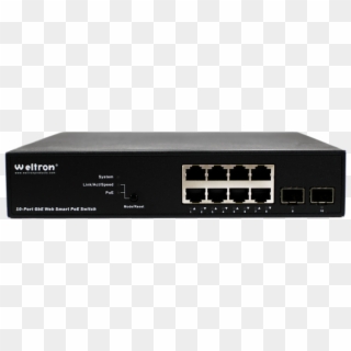 8 Port Gigabit Poe Managed Switch With 2 Sfp Ports - Ethernet Hub Clipart