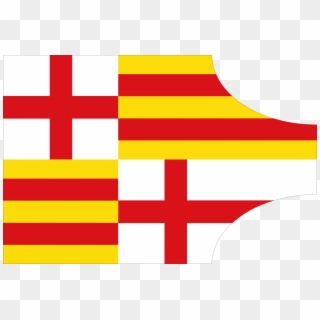 Bandera Medieval De Barcelona - Flag Of Barcelona Clipart