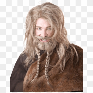 Blonde Viking Wig, Beard And Moustache - Wig Beard Clipart