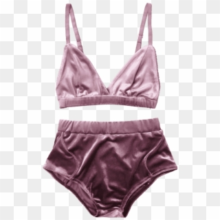 #freetoedit #sticker #aesthetic #clothing #swimwear - Velvet Underwear And Bra Set Clipart