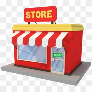 Store Cartoon Low Poly - Low Poly Store 3d Clipart