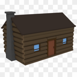 A Nice Little Low Poly - Low Poly Log Cabin Clipart