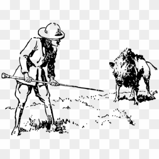 Wild Boar Animal Hunter Hunt Png Image - Drawing Of People Hunting Clipart