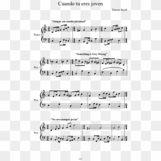 Cuando Tu Eres Joven Sheet Music Composed By Duncan - Nuclear Fusion Piano Sheet Clipart