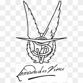 Vsv Logo Met Naam Zwart - Vsv Leonardo Da Vinci Clipart
