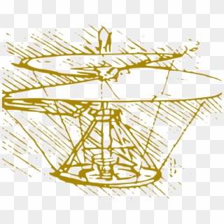Helicopter Design For A Flying Machine Leonardo Da - Leonardo Da Vinci Spiral Clipart