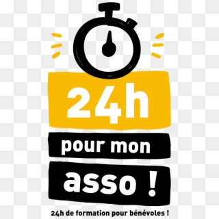 24 H Pour Mon Asso T - Poster Clipart
