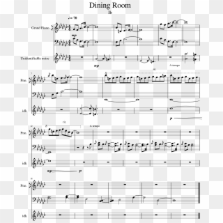 Dining Room Sheet Music 1 Of 1 Pages - Ib Dining Room Piano Clipart