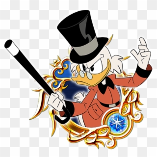 #khux Eng Scrooge Mcduck [1 Target, 0 Sp] For 1 Turn - Kingdom Hearts Union X Medal Clipart