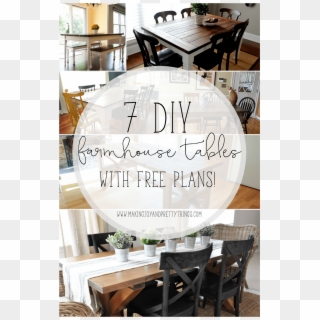 7 Diy Farmhouse Dining Room Tables - Farm Table In Small Dining Room Clipart