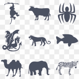 Animals Icon In Style Simple Blue Gray - Spider Clipart