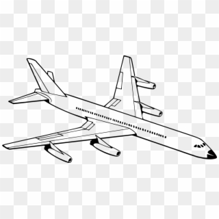Aeroplane Aircraft Airplane Jet Jumbo Plane - Airplane Images Black And White Clipart