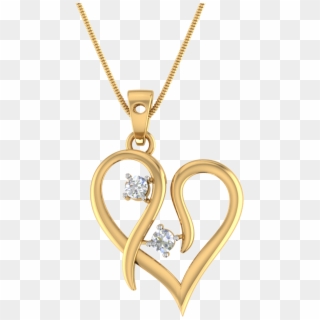 Dizzy Heart Pendant Diamond Pendant Set In 18 Kt - Pendentif Signe Astrologique En Or Clipart