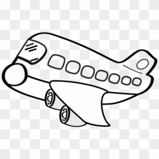 Plane Clipart - Black And White Clipart Airplane - Png Download