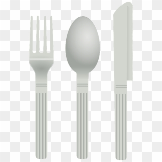 Knife Fork Spoon Silverware Cutlery Dining - Spoon Clip Art - Png Download