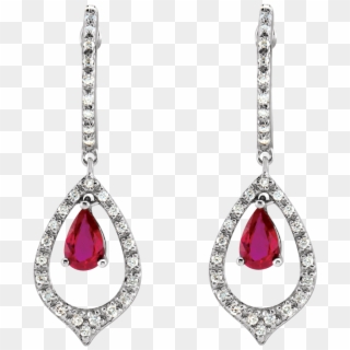 Golden Globes Jewelry Trends Ruby Pear Dangle Earrings - Earrings Clipart