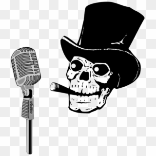 Announcer Humor Music Skeleton Png Image - Locutor Dibujo Png Clipart