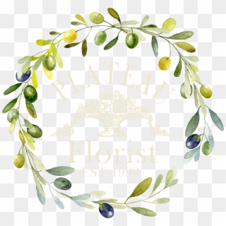 Plateau Florist - Food Sage Wreath Watercolor Clipart