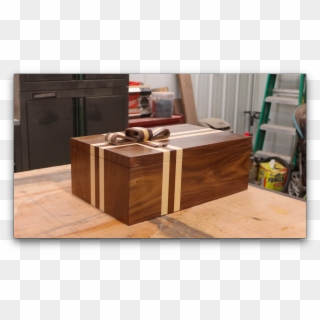 I Made A Wooden Box That Looks Like A Christmas Present - Table Clipart