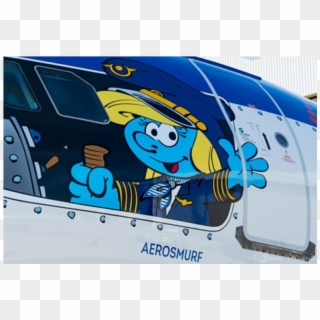 Aerosmurf - Smurfin - Airliner Clipart