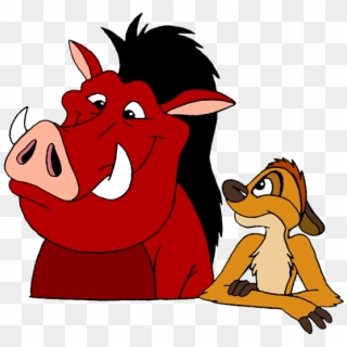 Timon Looking At Pumbaa - Lion King Timon And Pumbaa Clipart - Png Download