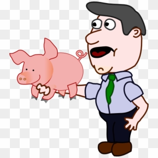 Holding A Pig Icon Png , Png Download - Man Holding A Pig Clipart
