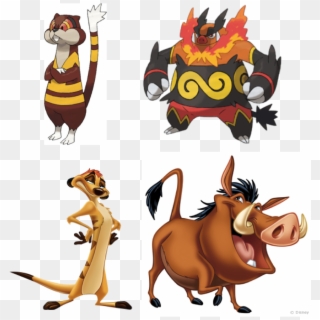 What About Timon And Pumbaa - Emboar Pokémon Clipart