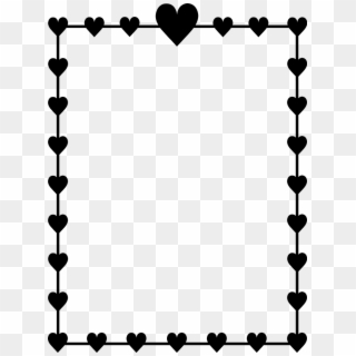 Jpg Stock Png Flower Border With Svg Great Apartment - Heart Border Clipart Black And White Transparent Png