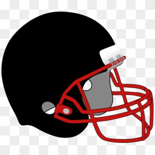 Football Baseball Helmet Protection Sport Black - Black Football Helmet With Red Face Mask Clipart