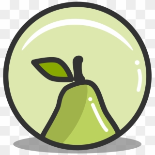 Button Pear Icon - Red Star Inside Circle Clipart