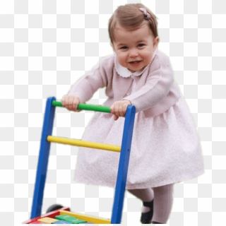 Princess Charlotte With Baby Walker - Play Clipart