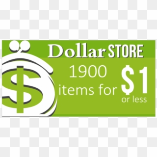 Dollar Store Vinyl Banner With Coin Purse Icon - Graphic Design Clipart
