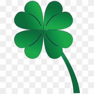 Free Clipart Of A St Paddy's Day 4 Leaf Clover Shamrock - Cartoon Clover Leaf - Png Download