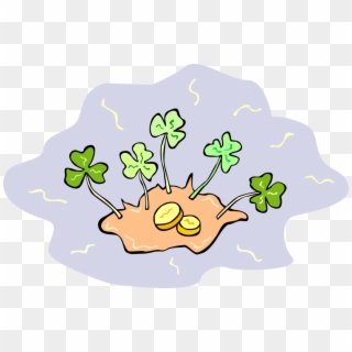 Vector Illustration Of St Patrick's Day Four-leaf Clover Clipart