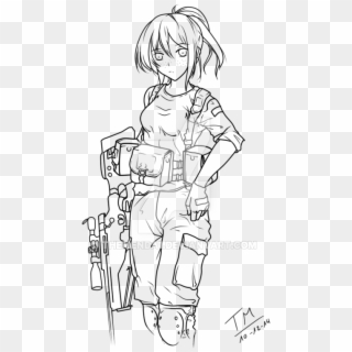Female At Getdrawings - Army Drawing Girl Clipart