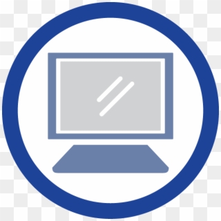 Summer School - Computer Skills Icon Blue Clipart