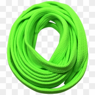 Fun Flat Poly - Neon Green Shoelaces Png Clipart