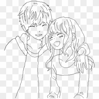 Anime Couple Base Drawing Couple Base Clipart 3839961 Pikpng