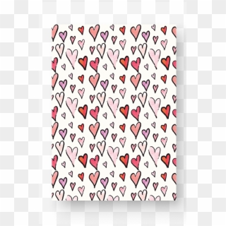Drawn Hearts Watercolor Pattern Clipart
