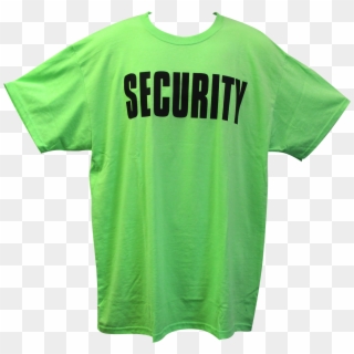 Security Neon Green Large T-shirt - Active Shirt Clipart