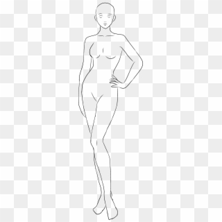 Anime Drawing Base Female Anime Collection - Female Human Base Drawing Clipart