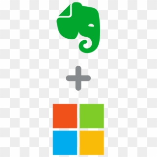 Evernote And Microsoft Logos - Cross Clipart