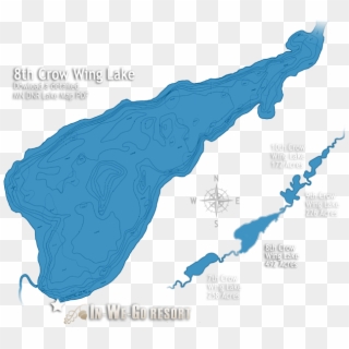 8th Crow Wing Lake Map Clipart