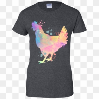 Chicken Watercolor Splash Animal Lover Apparel - Shirt Clipart