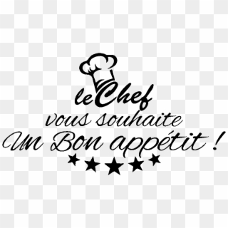 Sticker Le Chef Vous Souhaite Un Bon Appetit Ambiance - Bonne Appétit Png Clipart