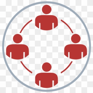 Group In Circle Red - Suppliers Icon Clipart