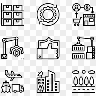 Logistics - Manufacturing Icons Clipart
