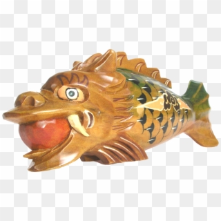 Wooden Fish Sculptur - Blowfish Clipart