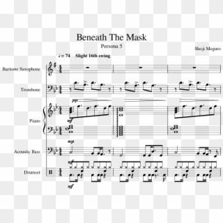 Beneath The Mask - Sheet Music Clipart