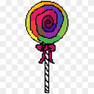 Rainbow Lollipop - Pixel Art Circle Clipart